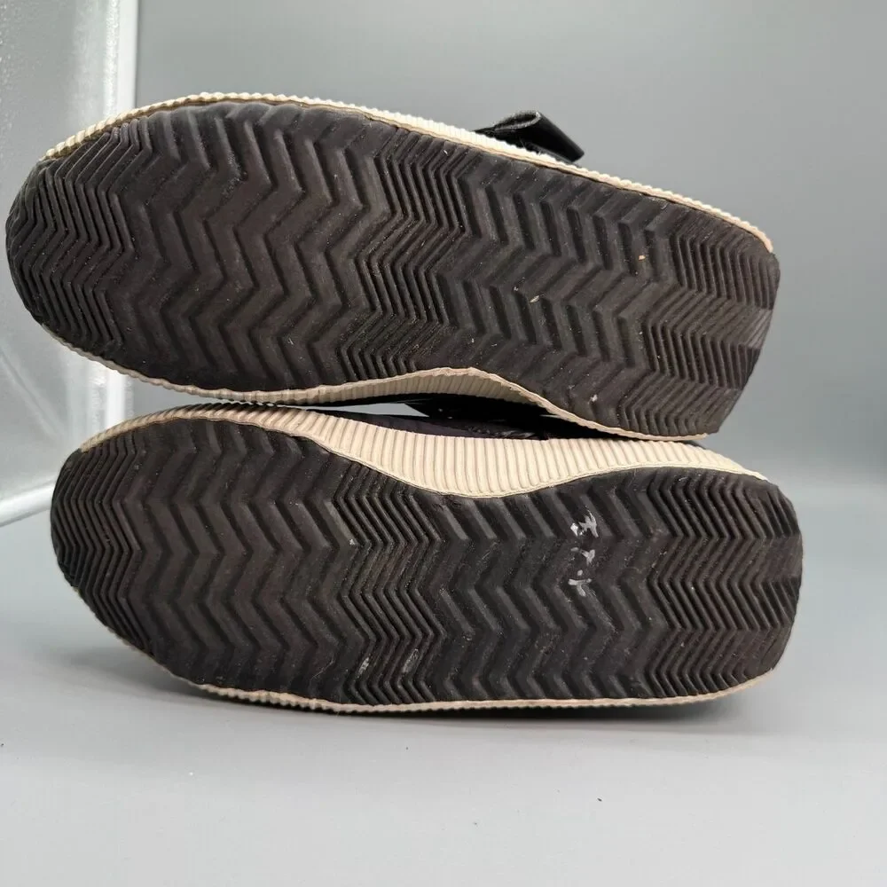 Sorel Out 'N About Puffy Boots Women's 8 Navy Blue Waterproof Hook & Loop Strap